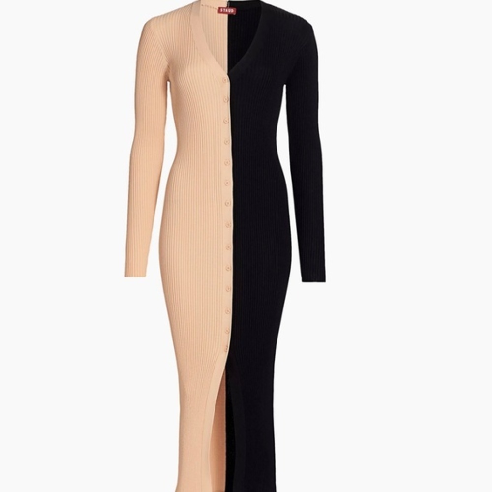 NWT Staud Shoko Colorblocked Midi-Dress